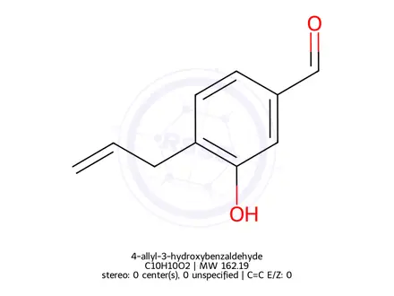 Chemical structure of 4-allyl-3-hydroxybenzaldehyde
