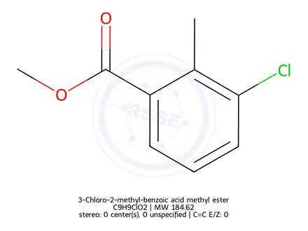Chemical structure of 3-Chloro-2-methyl-benzoic acid methyl ester
