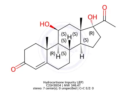 Chemical structure of Hydrocortisone Impurity L(EP)