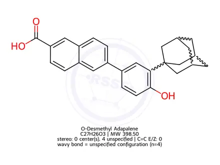 Chemical structure of O-Desmethyl Adapalene
