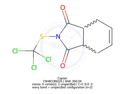 Chemical structure of Captan