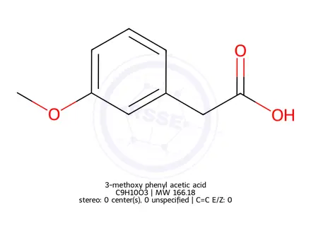 Chemical structure of 3-methoxy phenyl acetic acid
