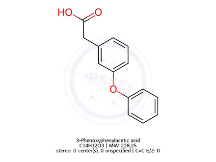 Chemical structure of 3-Phenoxyphenylacetic acid