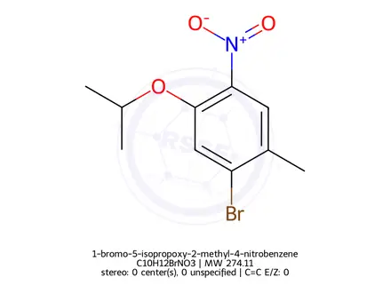 Chemical structure of 1-bromo-5-isopropoxy-2-methyl-4-nitrobenzene