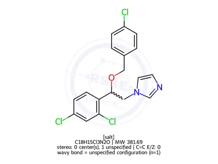 Chemical structure of Econazole Nitrate