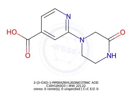 Chemical structure of 2-(3-OXO-1-PIPERAZINYL)ISONICOTINIC ACID
