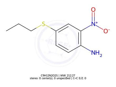 Chemical structure of 2-Nitro-4-(propylthio)aniline