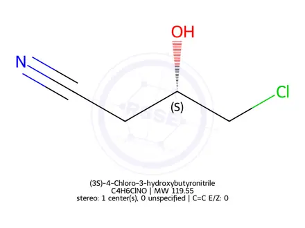Chemical structure of (3S)-4-Chloro-3-hydroxybutyronitrile