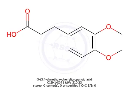 Chemical structure of 3-(3,4-dimethoxyphenyl)propanoic acid