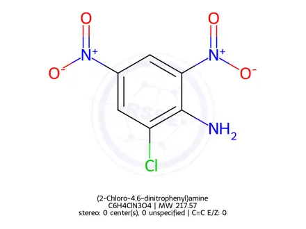 Chemical structure of 2-Chloro-4,6-dinitroaniline