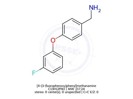 Chemical structure of [4-(3-fluorophenoxy)phenyl]methanamine