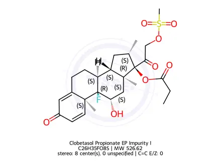 Chemical structure of Clobetasol Propionate EP Impurity I