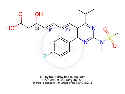 Chemical structure of Rosuvastatin 4,6-diene Impurity