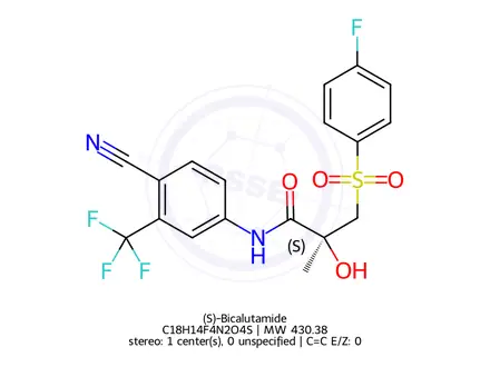 Chemical structure of (S)-Bicalutamide