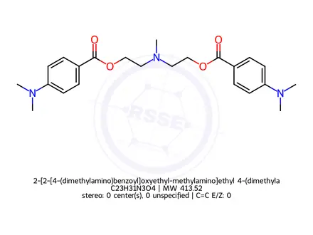 Chemical structure of 2-[2-[4-(dimethylamino)benzoyl]oxyethyl-methylamino]ethyl 4-(dimethylamino)benzoate