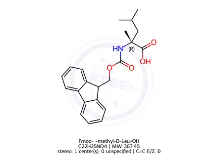 Chemical structure of Fmoc-α-methyl-D-Leu-OH