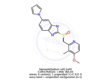Chemical structure of Ilaprazole(Sodium salt)