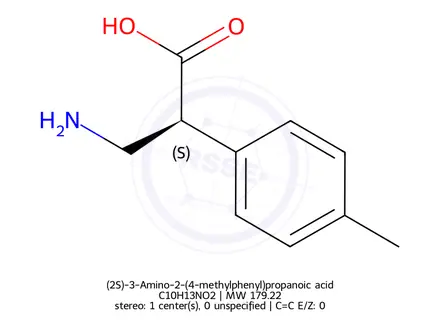 Chemical structure of (2S)-3-Amino-2-(4-methylphenyl)propanoic acid