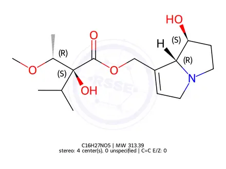 Chemical structure of Heliotrine