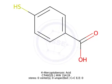 Chemical structure of 4-Mercaptobenzoic acid (BSC)