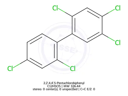 Chemical structure of 2,2',4,4',5-Pentachlorobiphenyl