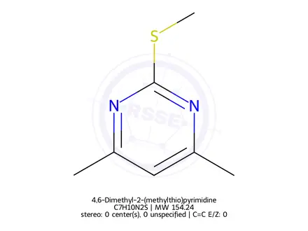 Chemical structure of 4,6-Dimethyl-2-methylmercapyrimidine