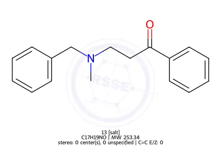 Chemical structure of 3-[Benzyl(methyl)amino]-1-phenylpropan-1-one