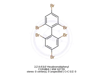 Chemical structure of 2,2',4,4',6,6'-Hexabromobiphenyl