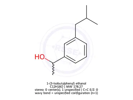 Chemical structure of 1-(3-Isobutylphenyl) ethanol