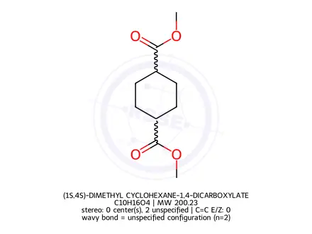 Chemical structure of (1S,4S)-DIMETHYL CYCLOHEXANE-1,4-DICARBOXYLATE