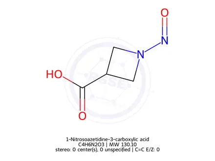 Chemical structure of 1-nitrosoazetidine-3-carboxylic acid