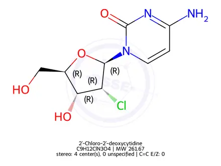 Chemical structure of 2'-Chloro-2'-deoxycytidine
