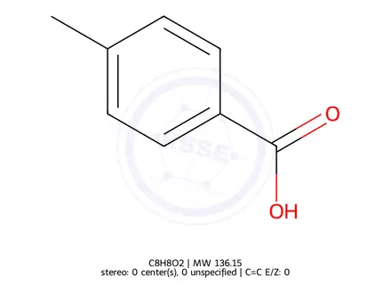 Chemical structure of p-Toluic acid