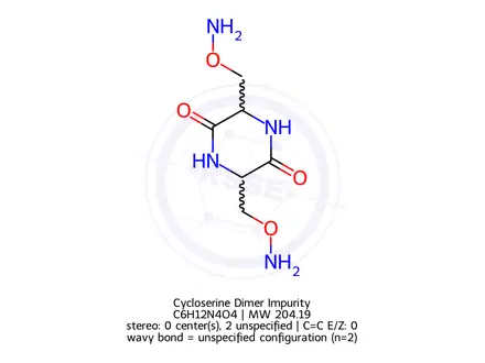 Chemical structure of Cycloserine Dimer Impurity