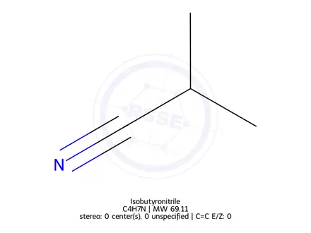 Chemical structure of Isobutyronitrile