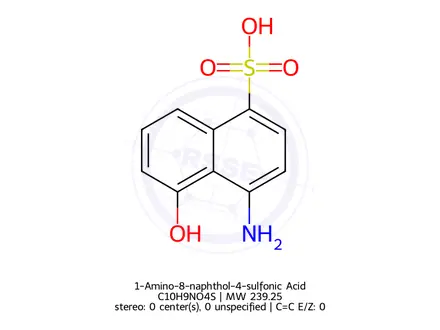 Chemical structure of 1-Amino-8-naphthol-4-sulfonic Acid