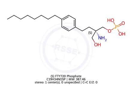 Chemical structure of (S) FTY720 Phosphate