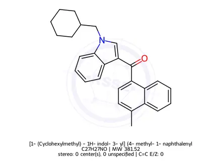 Chemical structure of [1-​(Cyclohexylmethyl)​-​1H-​indol-​3-​yl]​(4-​methyl-​1-​naphthalenyl)​-methanone