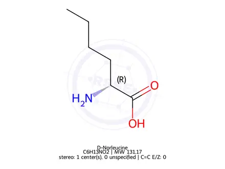 Chemical structure of D-Norleucine