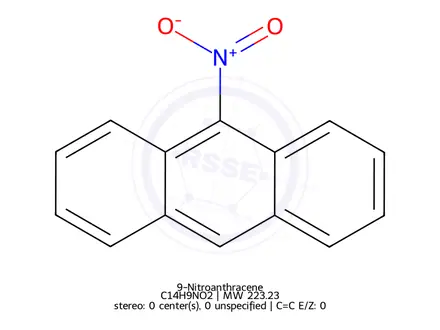 Chemical structure of 9-Nitroanthracene