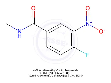 Chemical structure of 4-Fluoro-N-methyl-3-nitrobenzamide
