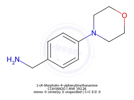 Chemical structure of 1-(4-Morpholin-4-ylphenyl)methanamine