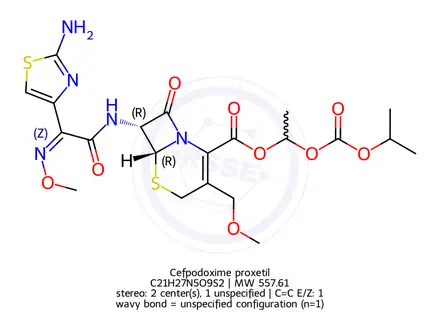 Chemical structure of Cefpodoxime proxetil