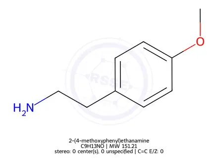 Chemical structure of 2-(4-methoxyphenyl)ethanamine