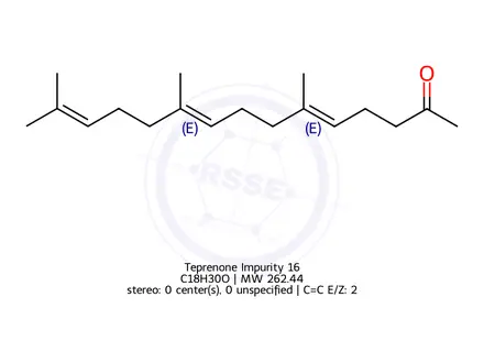 Chemical structure of Teprenone Impurity 16