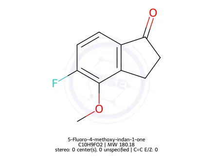 Chemical structure of 5-Fluoro-4-methoxy-indan-1-one