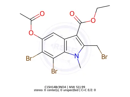 Chemical structure of Abidol Impurity 33