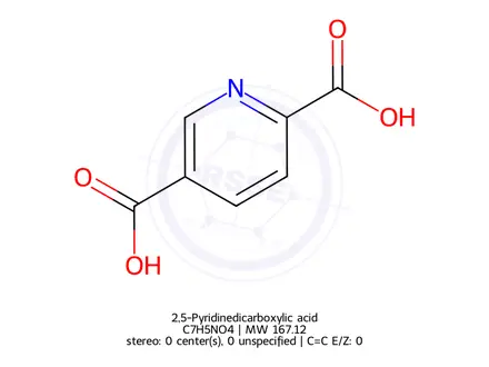 Chemical structure of 2,5-Pyridinedicarboxylic acid