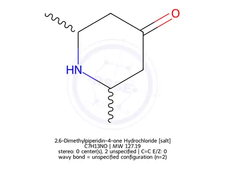 Chemical structure of 2,6-Dimethylpiperidin-4-one Hydrochloride