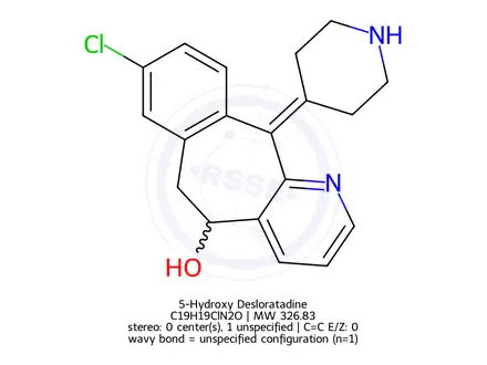 Chemical structure of 5-Hydroxy Desloratadine